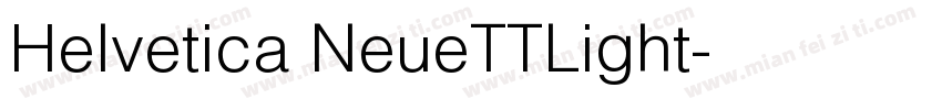 Helvetica NeueTTLight字体转换